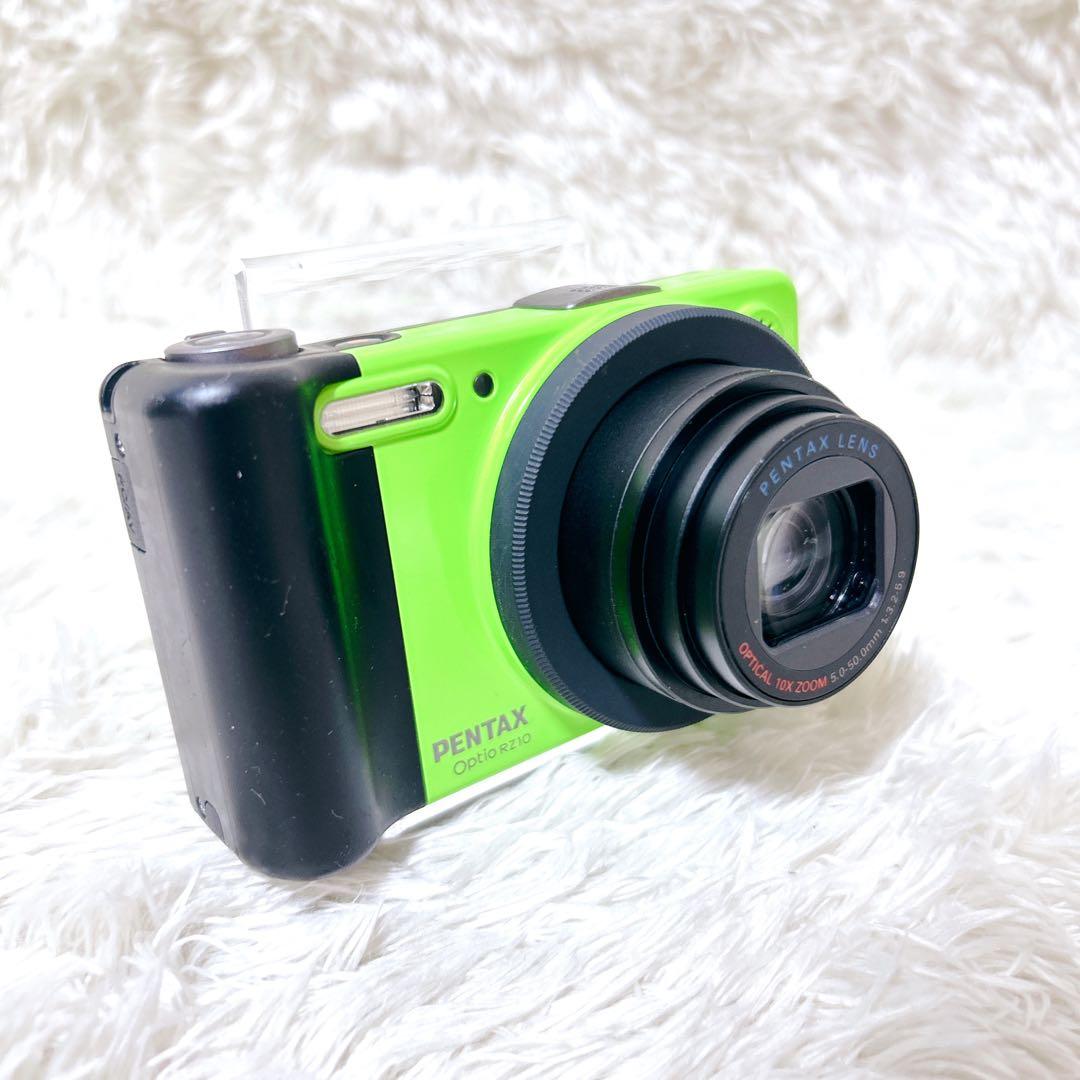 【可愛いコンデジ】PENTAX optio RZ10 ライムグリーン　動作確認済
