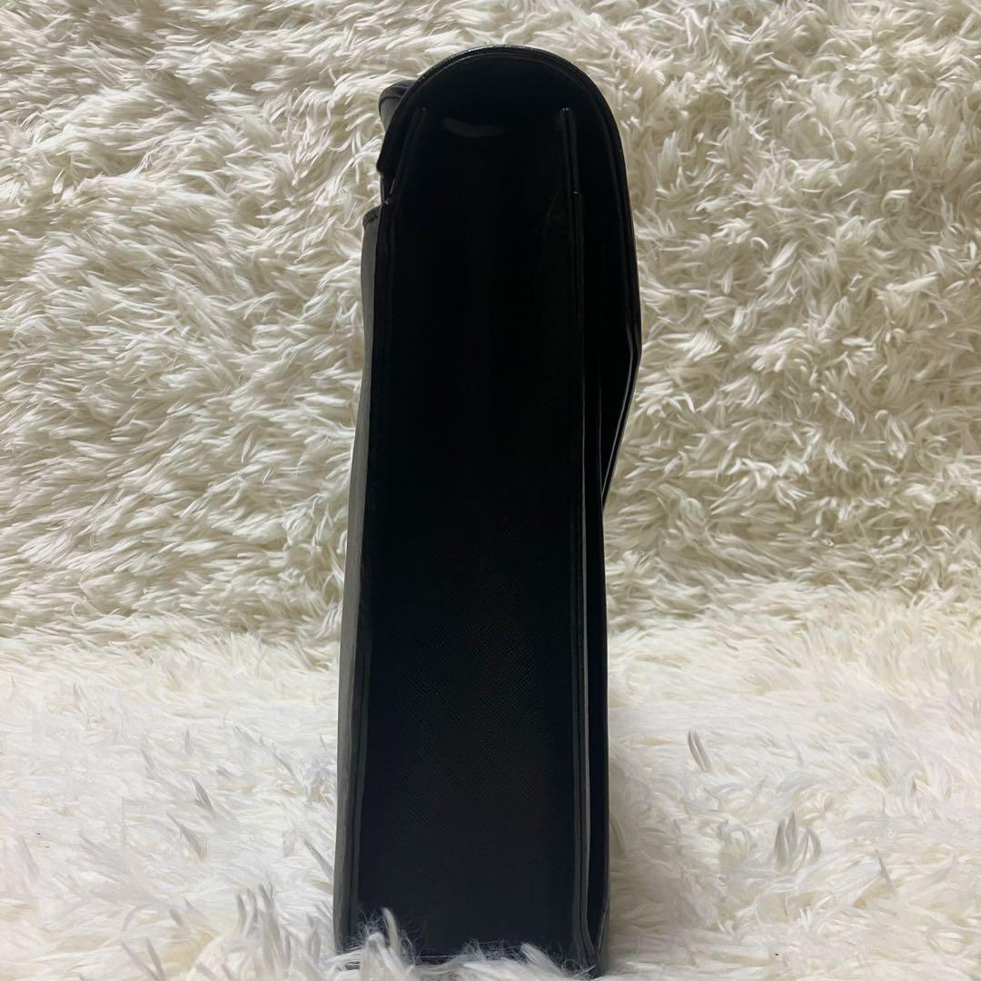 バーバリー ビジネスバッグ ブリーフケース サフィアーノレザー 鍵付き A4 黒