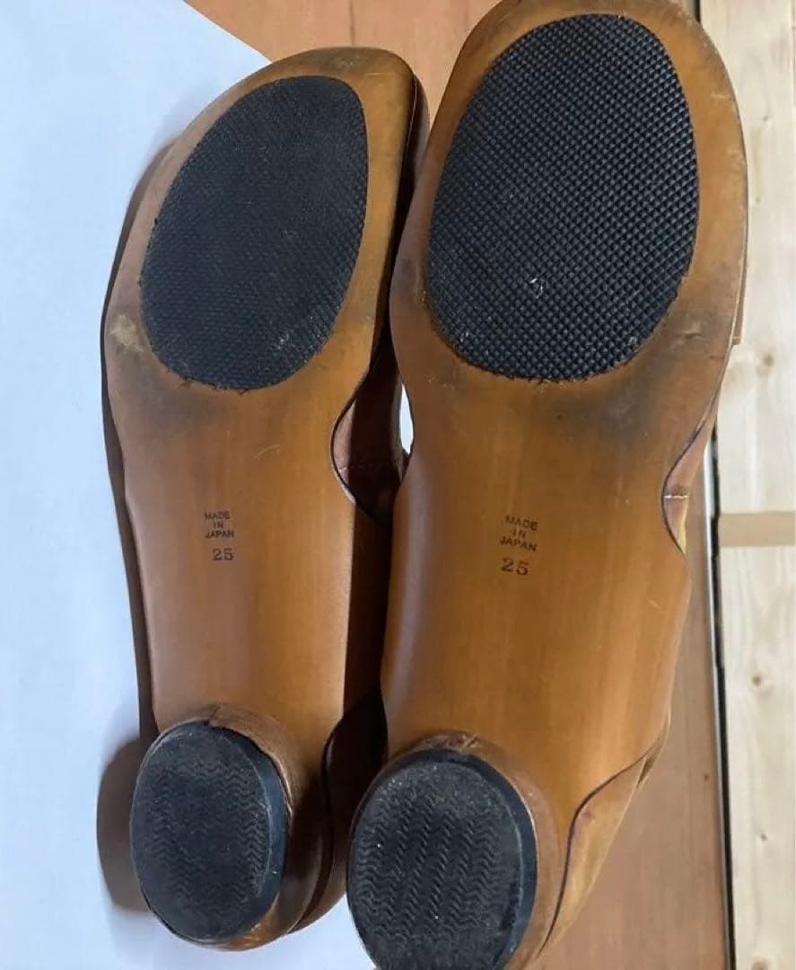 Pioneroピオネロ 手描きロングブーツ ブラウン　25cm 一点もの