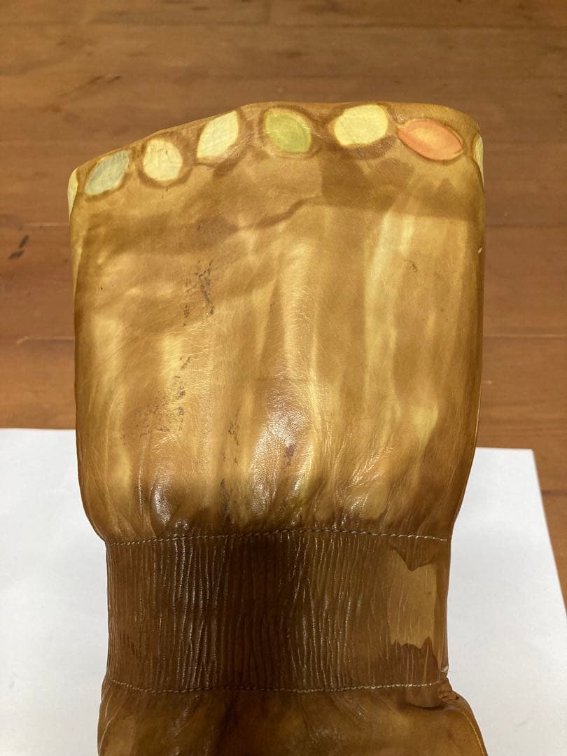 Pioneroピオネロ 手描きロングブーツ ブラウン　25cm 一点もの