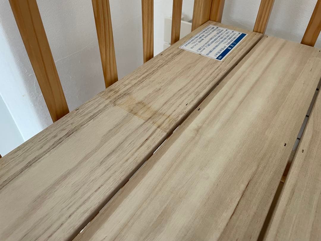 KATOJIミニサイズベビーベッド ハイタイプ モビール付き