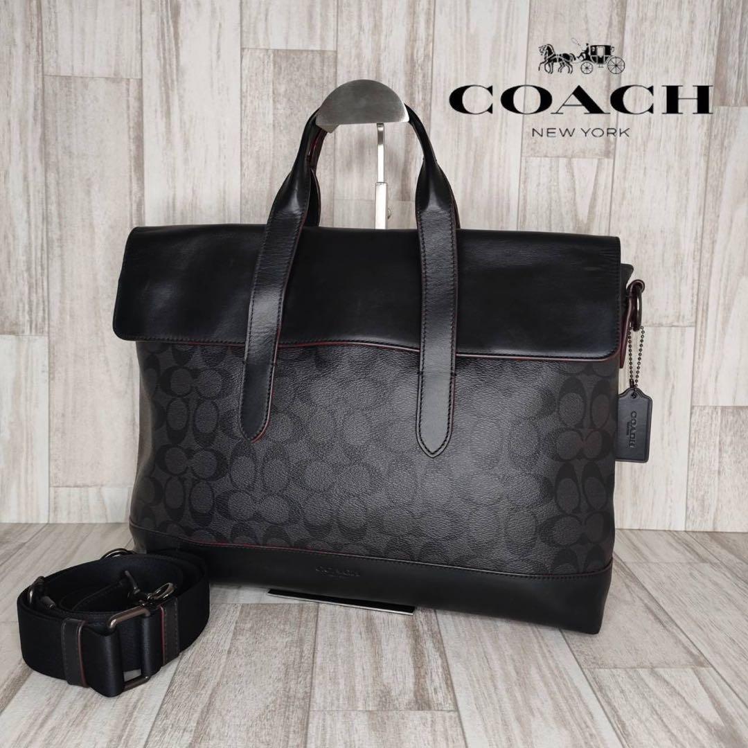 50 COACH コーチ　シグネチャー　2WAY ハンドバッグ　ショルダーバッグ
