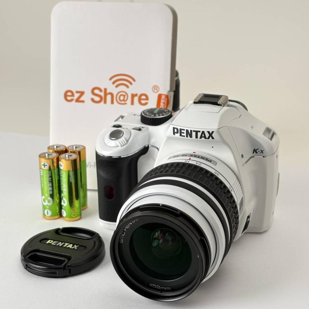 PENTAX K-x ホワイト デジタル一眼レフ　Wi-Fiカード付き 040