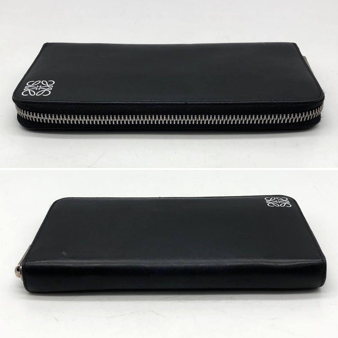 ✨美品✨LOEWE ロエベ 長財布 アナグラム ラウンドジップ レザー ブラック