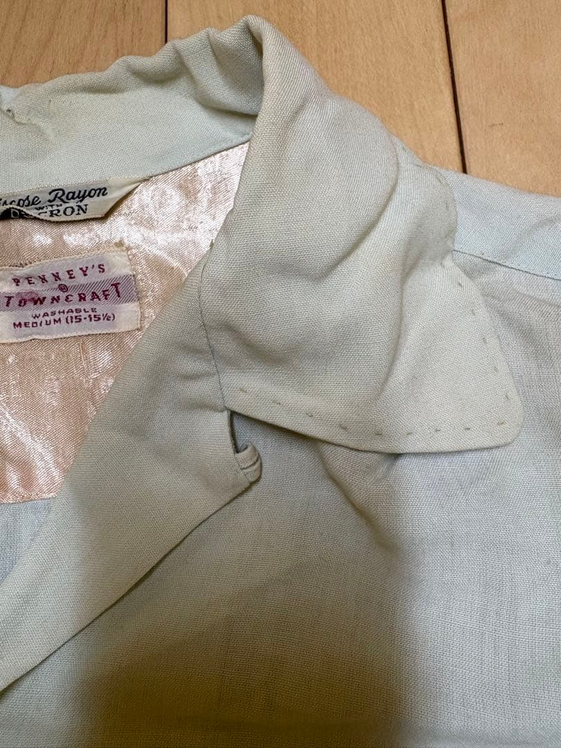 K*.様 PENNEY'S TOWNCRAFT 長袖シャツ M 淡い水色　ギャバ