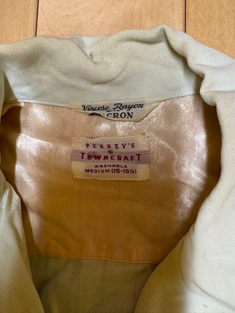 K*.様 PENNEY'S TOWNCRAFT 長袖シャツ M 淡い水色　ギャバ