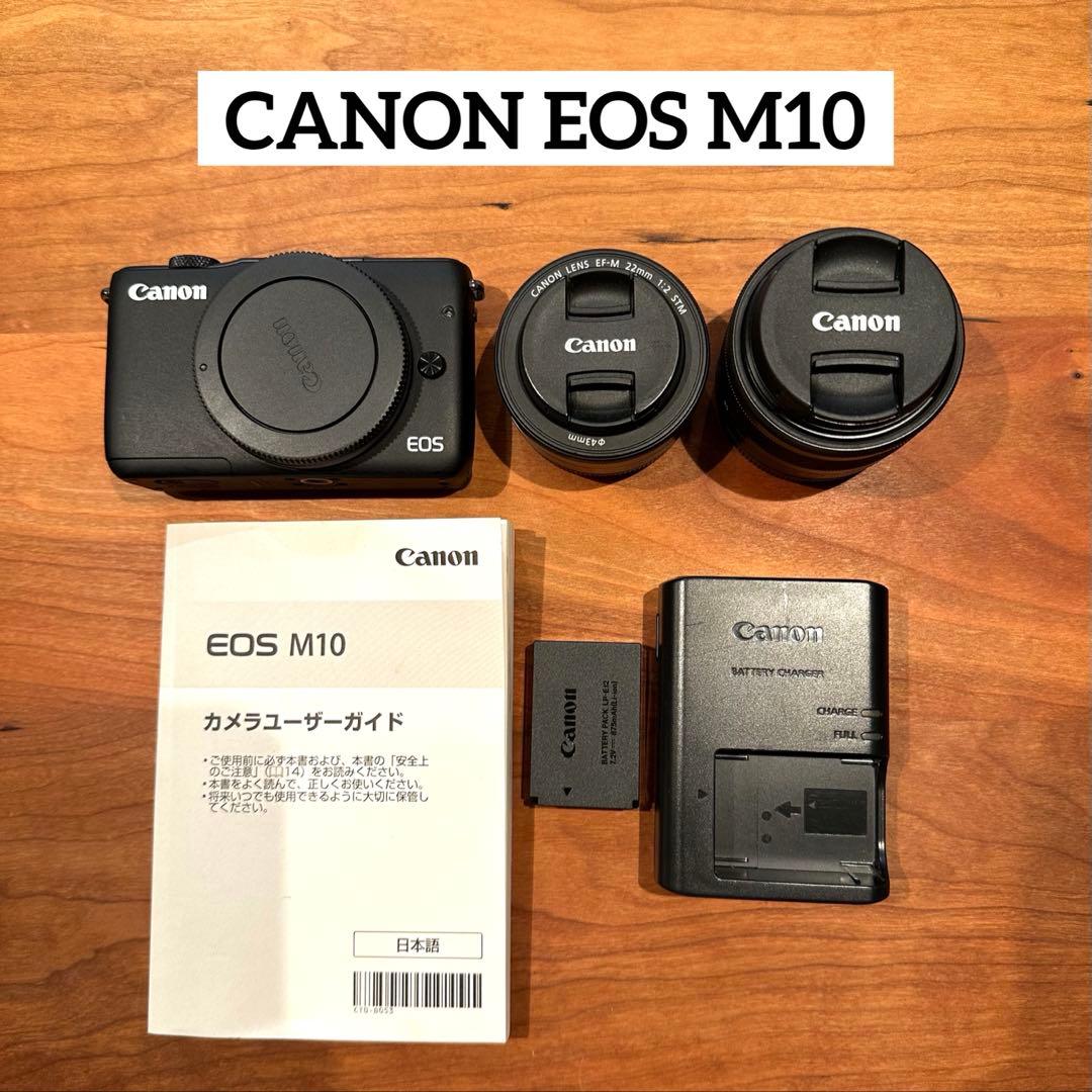 Canon EOS M10 ダブルレンズセット ミラーレス　カメラ　美品
