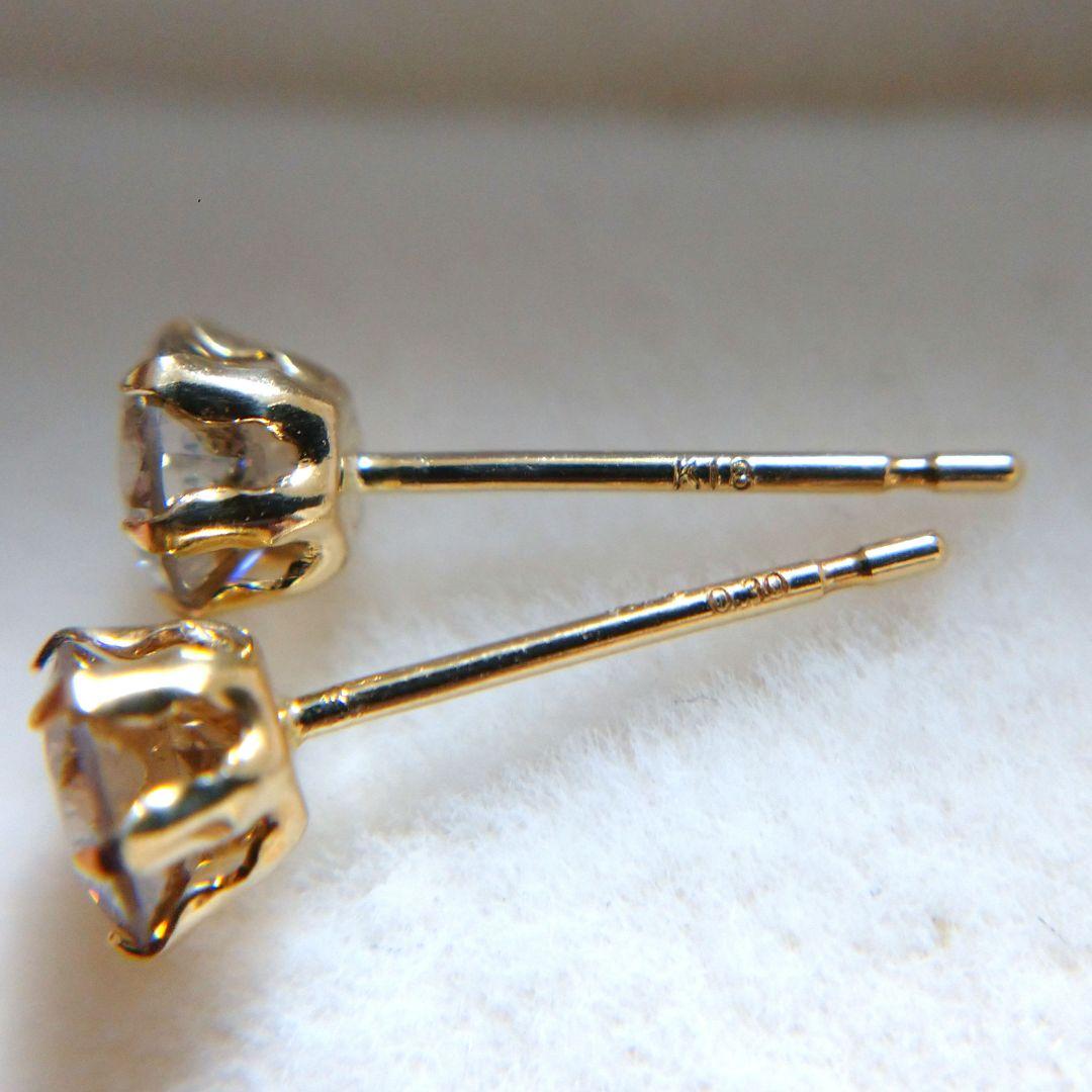 【専用】K18 天然ダイヤモンドピアス 0.6ct
