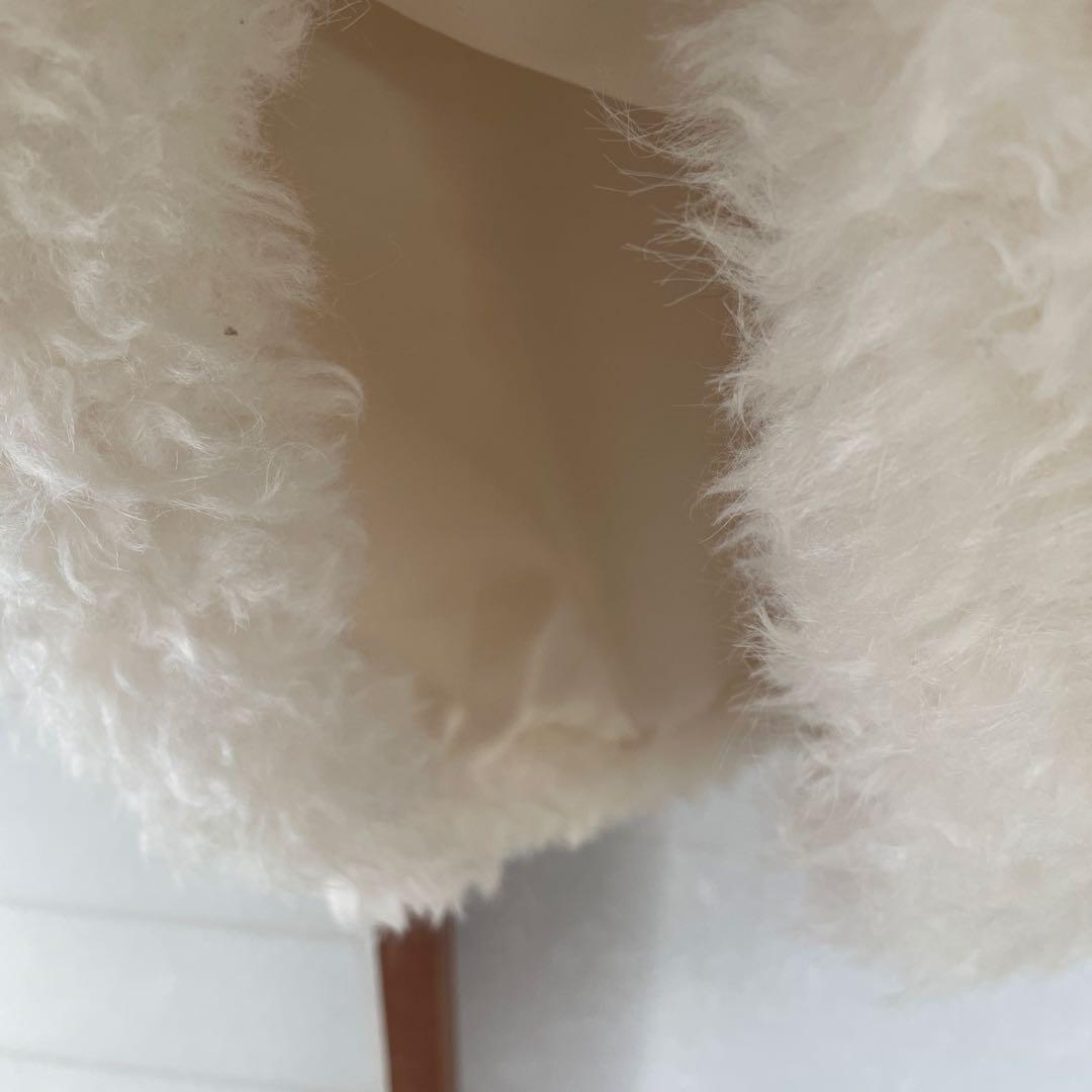 新品【AMOMMA】MINI FUR DRESSファー ミニワンピース ホワイト