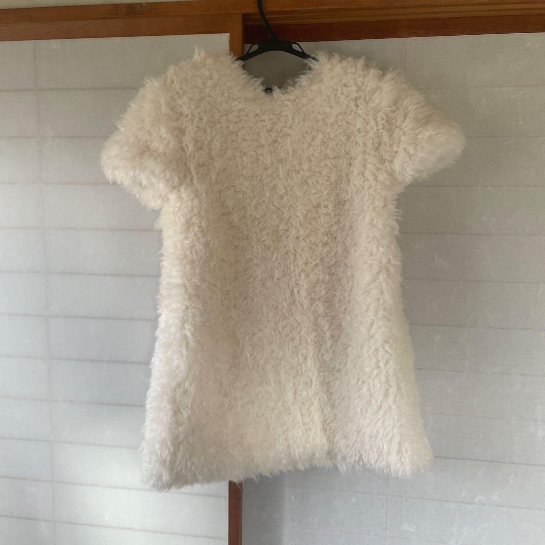 新品【AMOMMA】MINI FUR DRESSファー ミニワンピース ホワイト