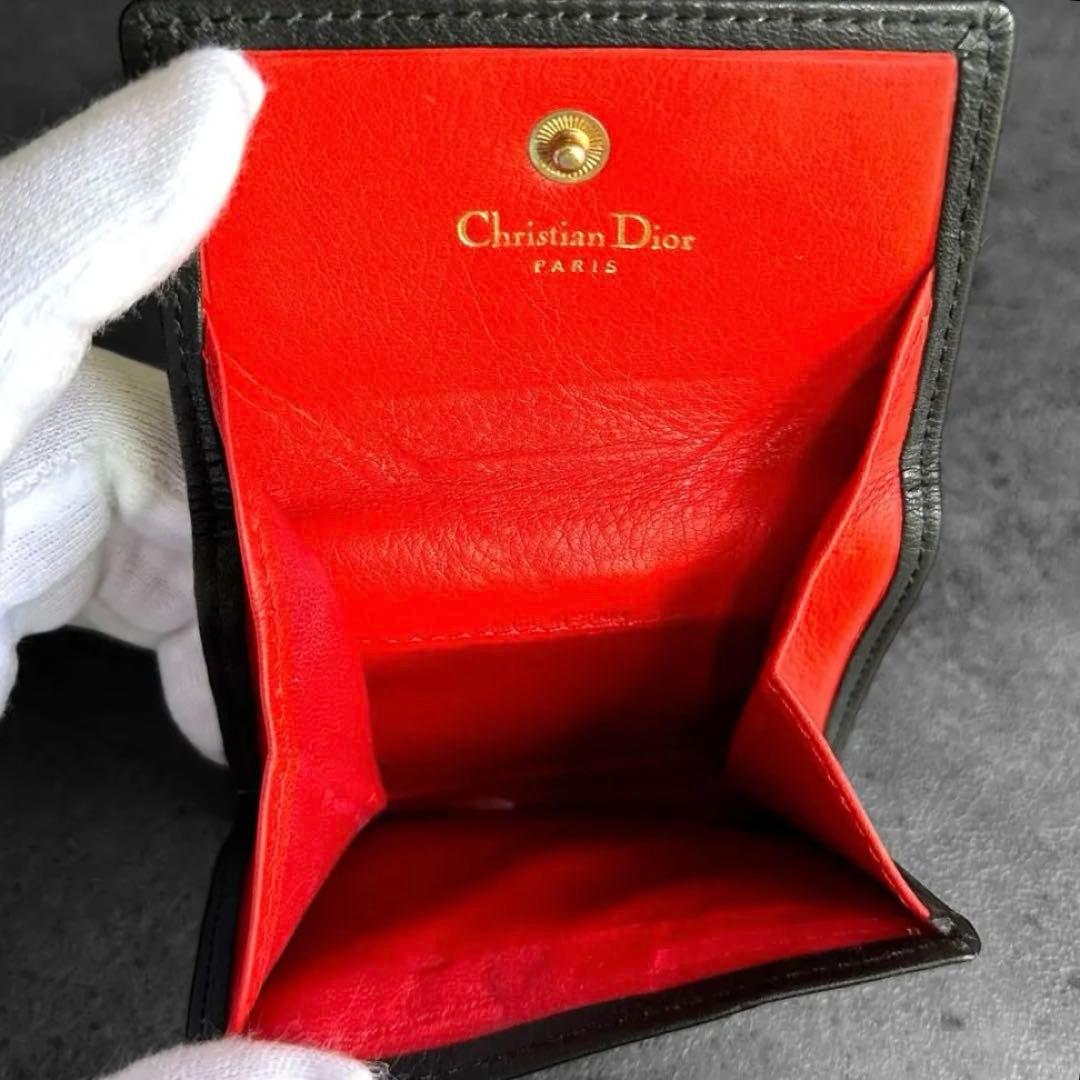 小物 Dior Embossment Logo leather Coin Case
