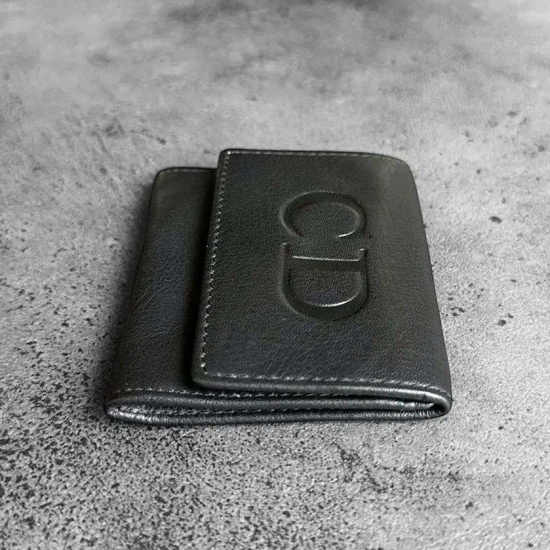 小物 Dior Embossment Logo leather Coin Case