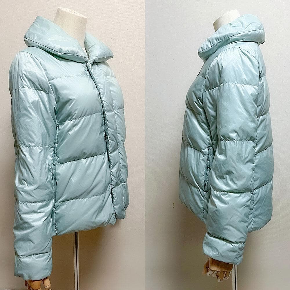 美品 パラスパレス 梅春 ダウン ジャケット ボリュームカラー ライトブルー