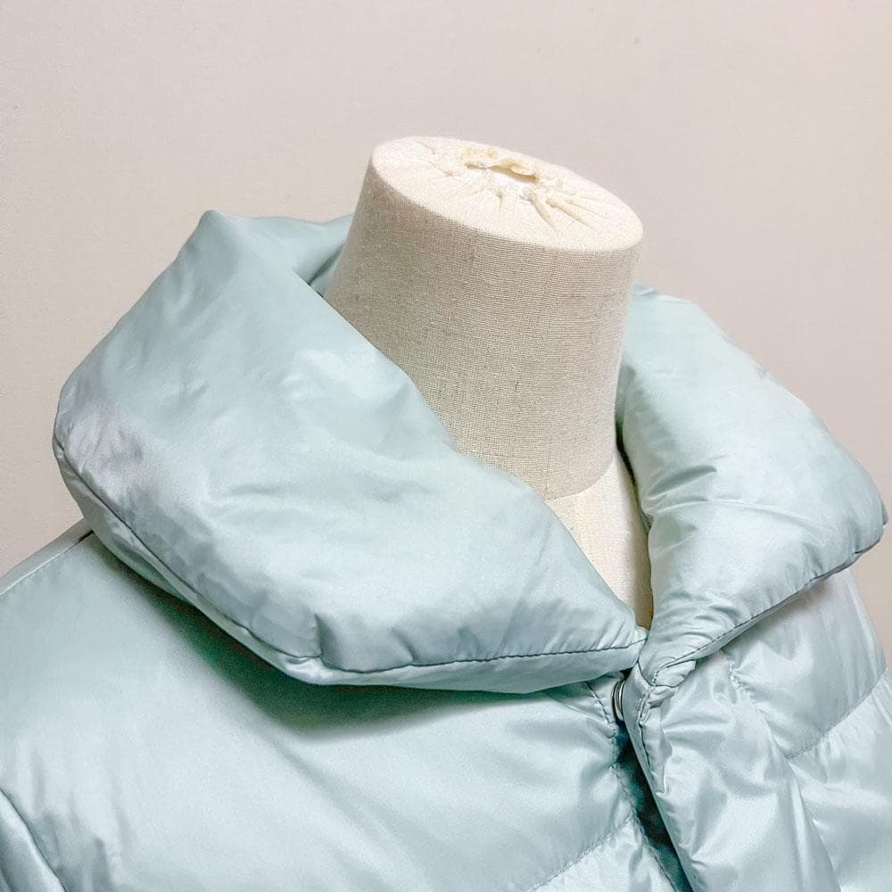 美品 パラスパレス 梅春 ダウン ジャケット ボリュームカラー ライトブルー