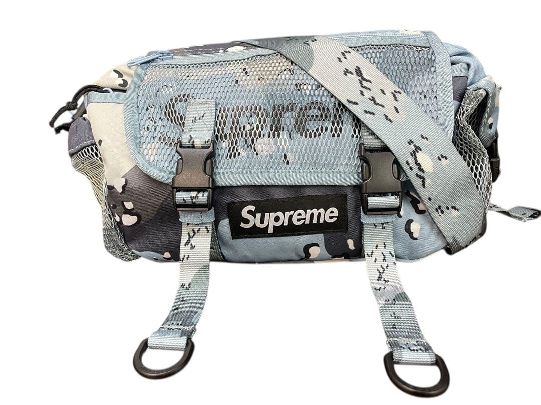 supreme シュプリーム　ショルダー　カモフラ　カモ柄　ブルー　ナイロン