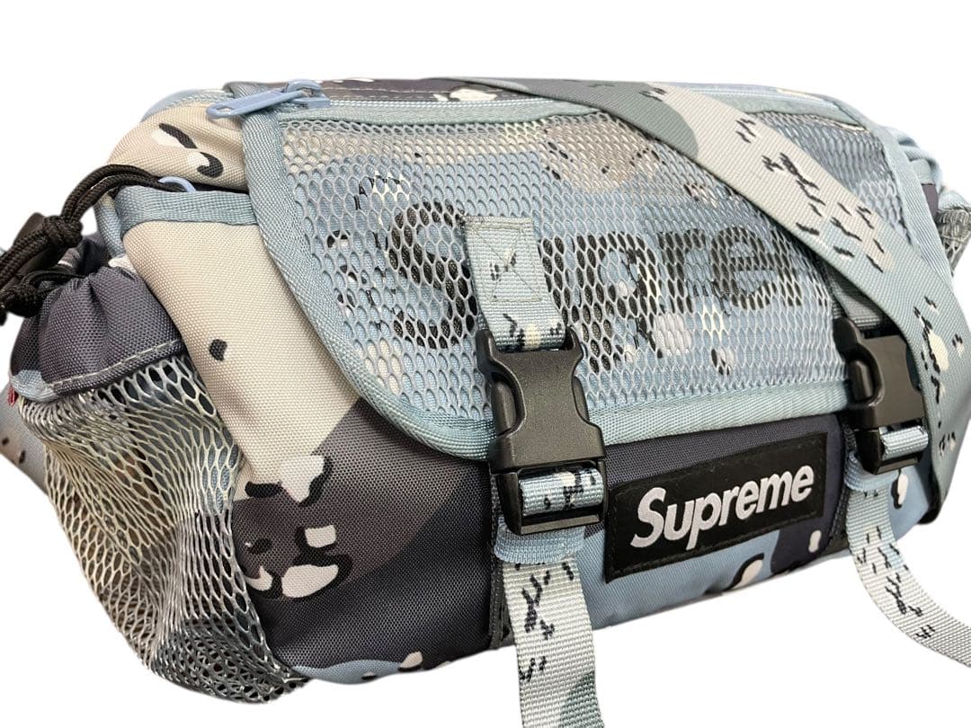 supreme シュプリーム　ショルダー　カモフラ　カモ柄　ブルー　ナイロン