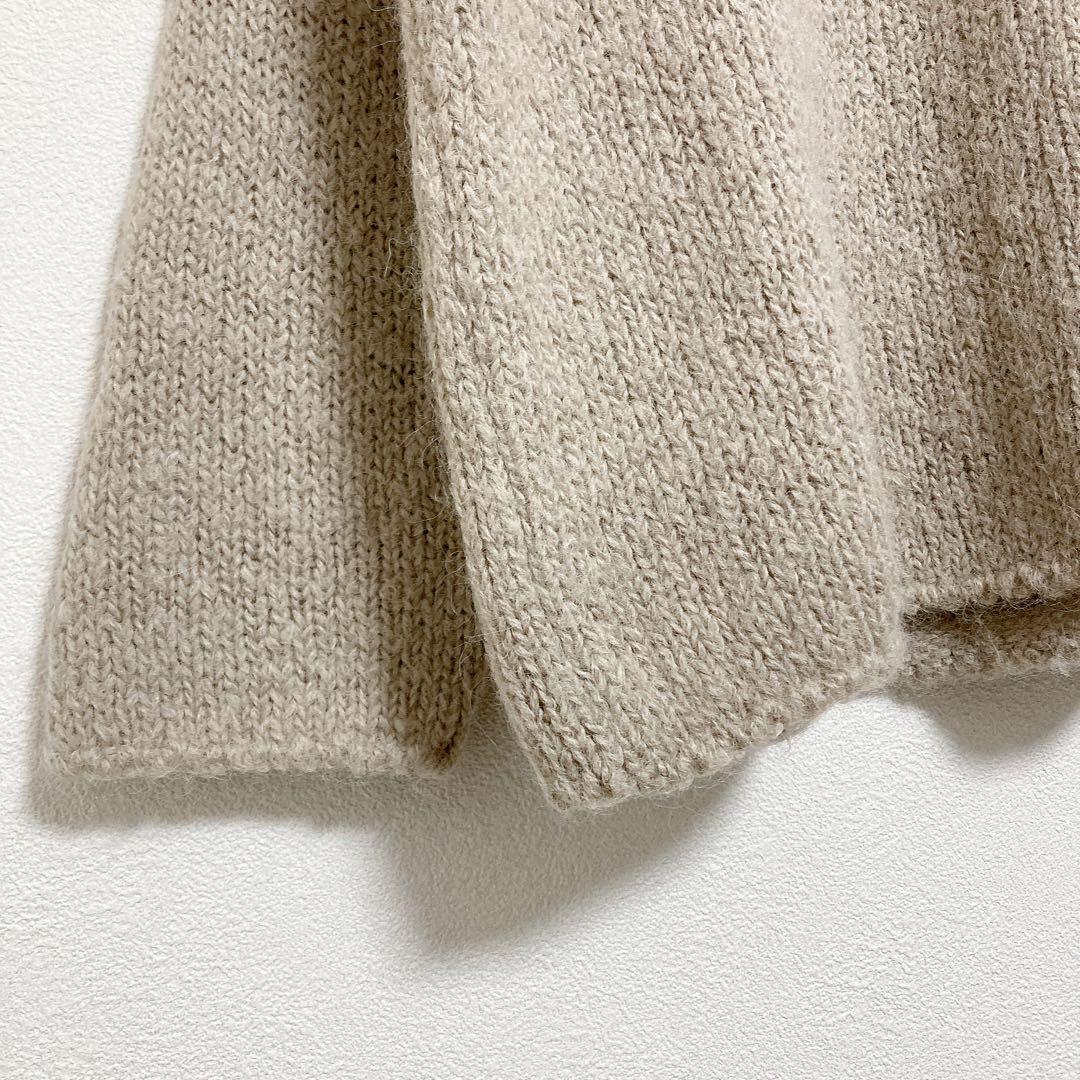 evam eva　アルパカ　ウール　Vネック　ニット　プルオーバー　グレージュ