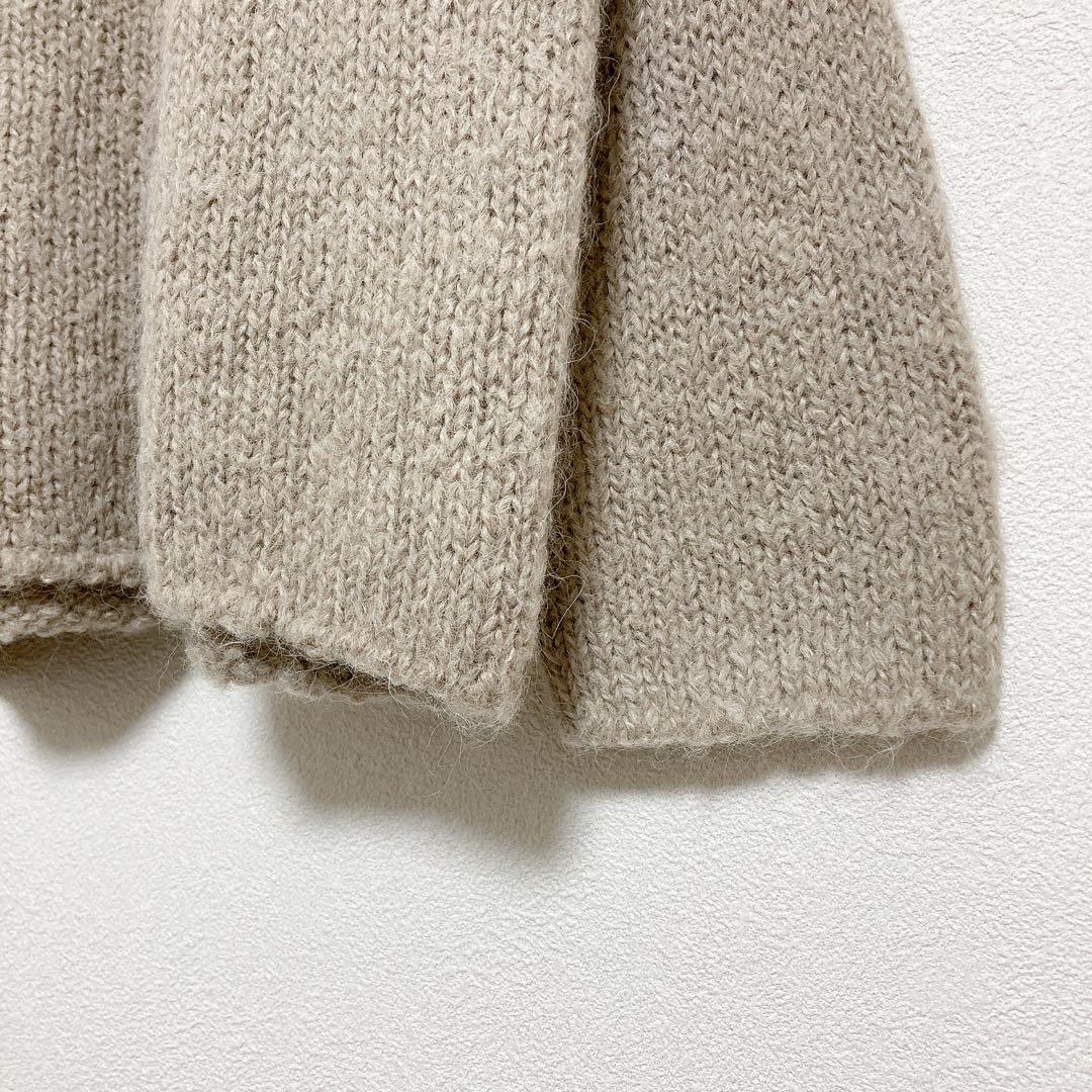 evam eva　アルパカ　ウール　Vネック　ニット　プルオーバー　グレージュ