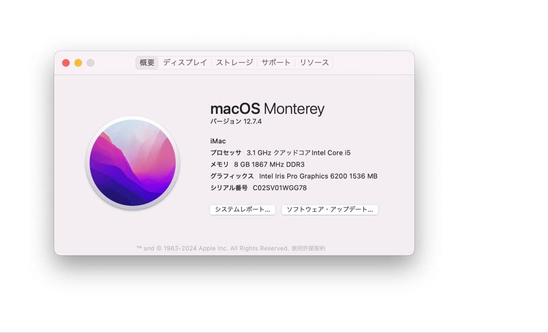 Apple iMac 1TBシルバー 本体