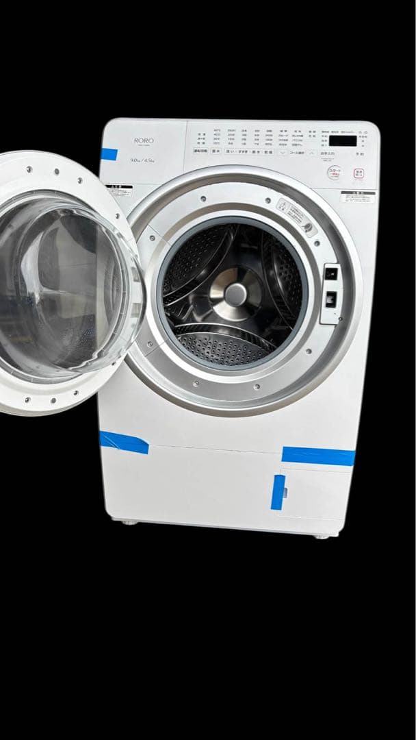未使用に違い2025年製ドラム式洗濯乾燥機RORO YWM-YV90N