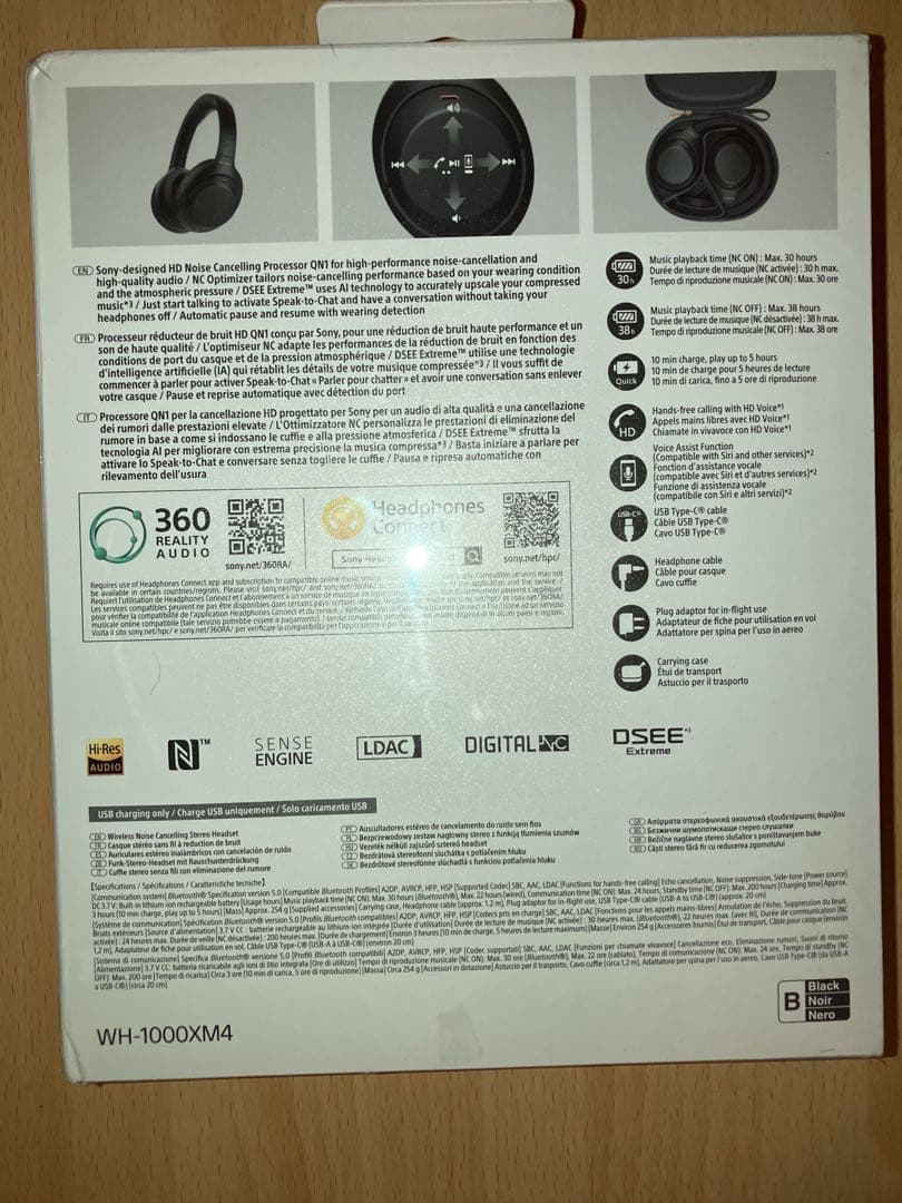 SONY ワイヤレスノイズキャンセリングヘッドホン WH-1000XM4ブラック