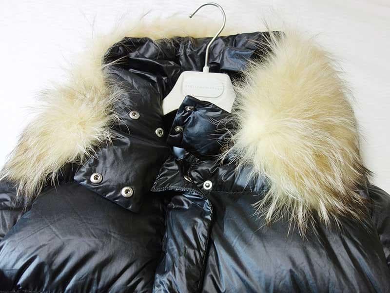 rin PRADA Foxファーフーディ トライアングル ダウンジャケット