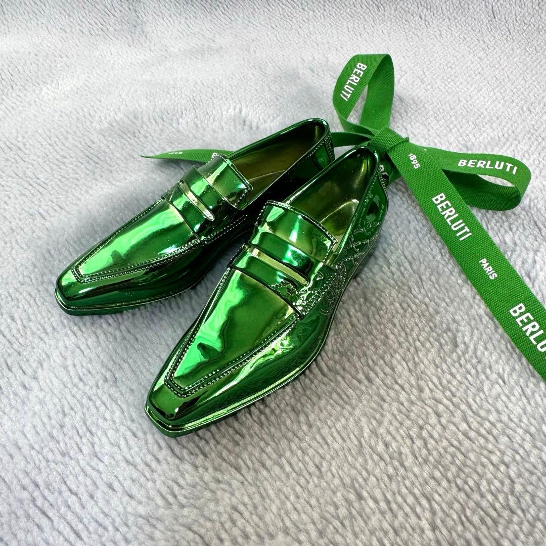 BERLUTI グリーン ローファーキーホルダー