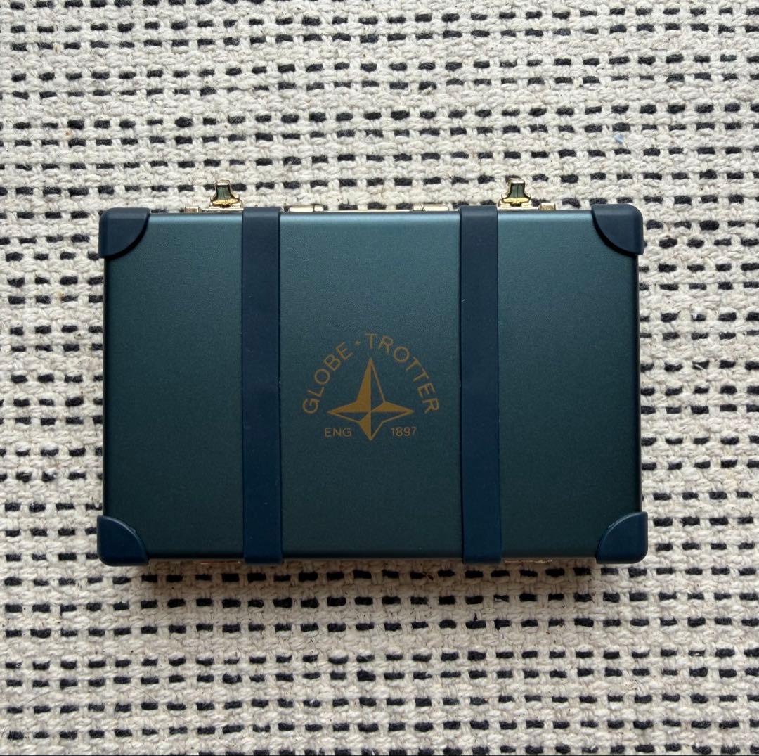 非売品 GLOBE-TROTTER 名刺入れ トランク型　新品　ネイビー