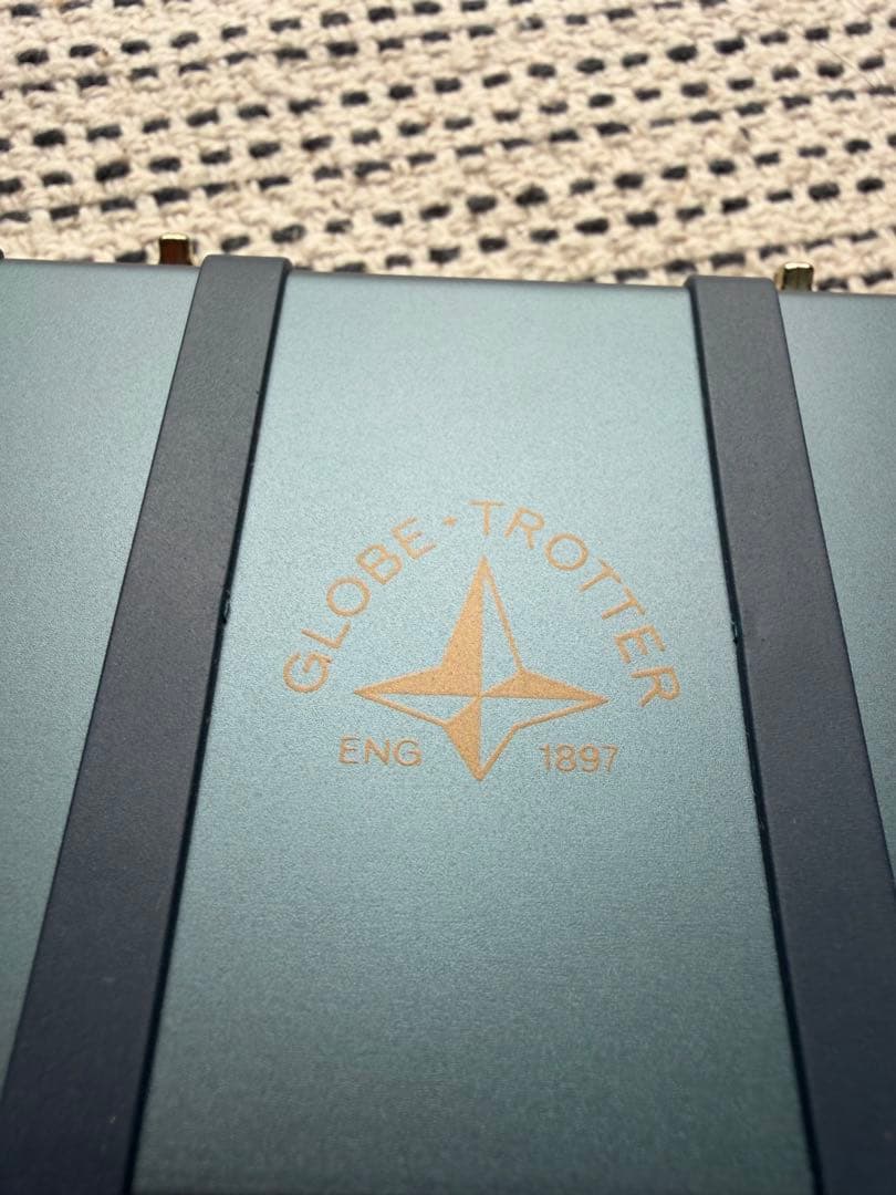 非売品 GLOBE-TROTTER 名刺入れ トランク型　新品　ネイビー