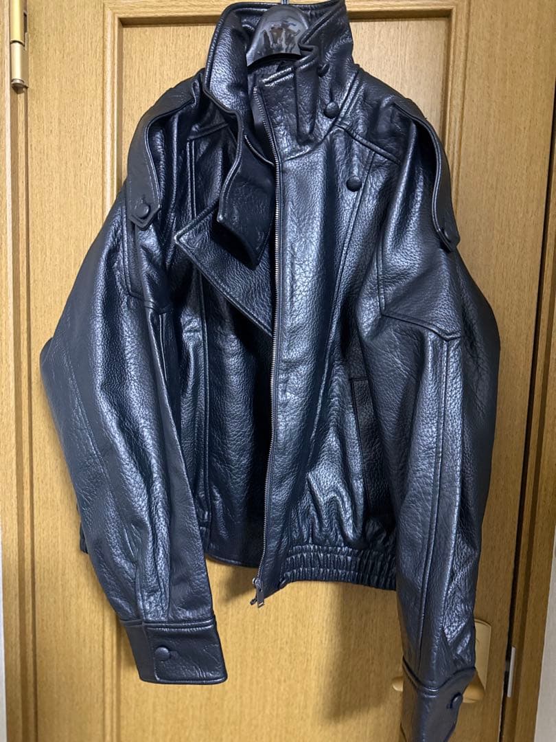 ZARA フェイクレザージャケット M ブラック オーバーサイズ