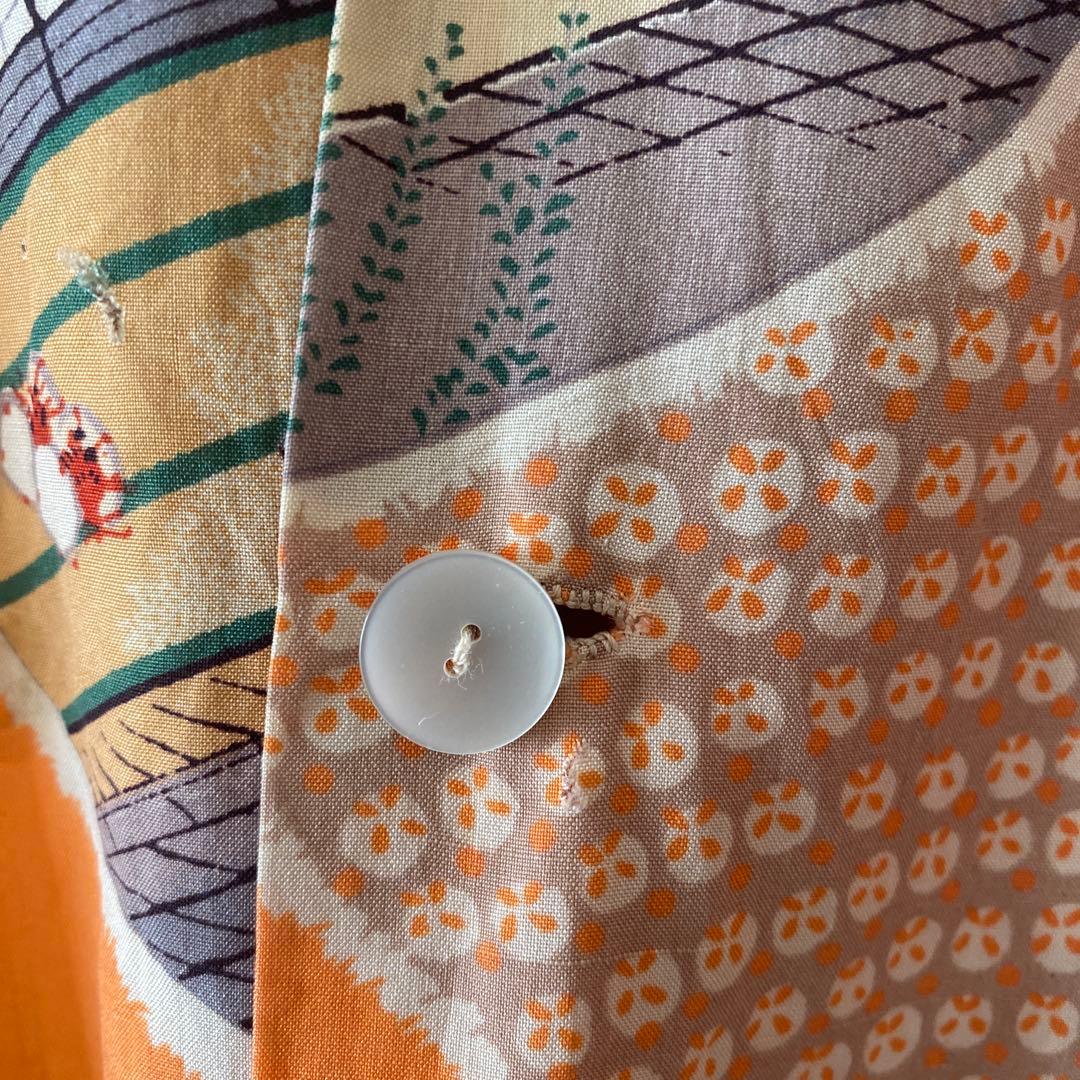 40's ビンテージ ロングスリーブ ハワイアンシャツ 和柄