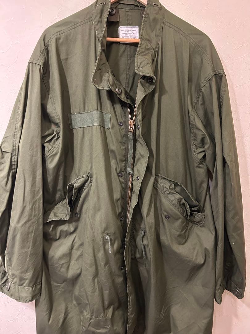 【ワンウォッシュ】m-65 フィッシュテール　シェル＋フード　米軍実物　M-R