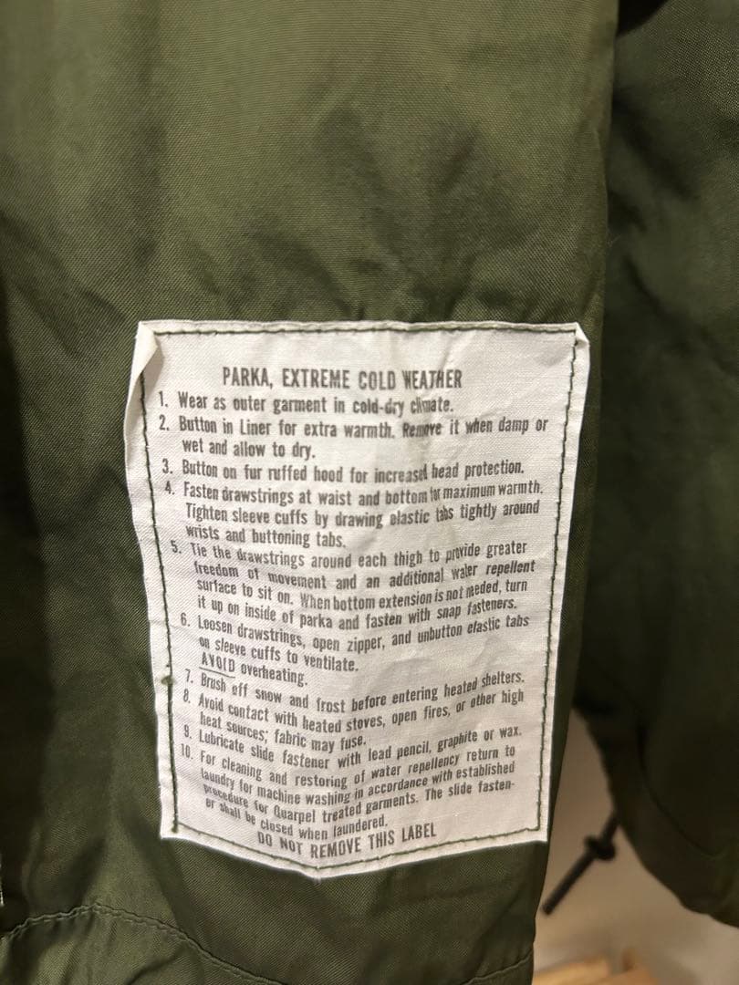 【ワンウォッシュ】m-65 フィッシュテール　シェル＋フード　米軍実物　M-R