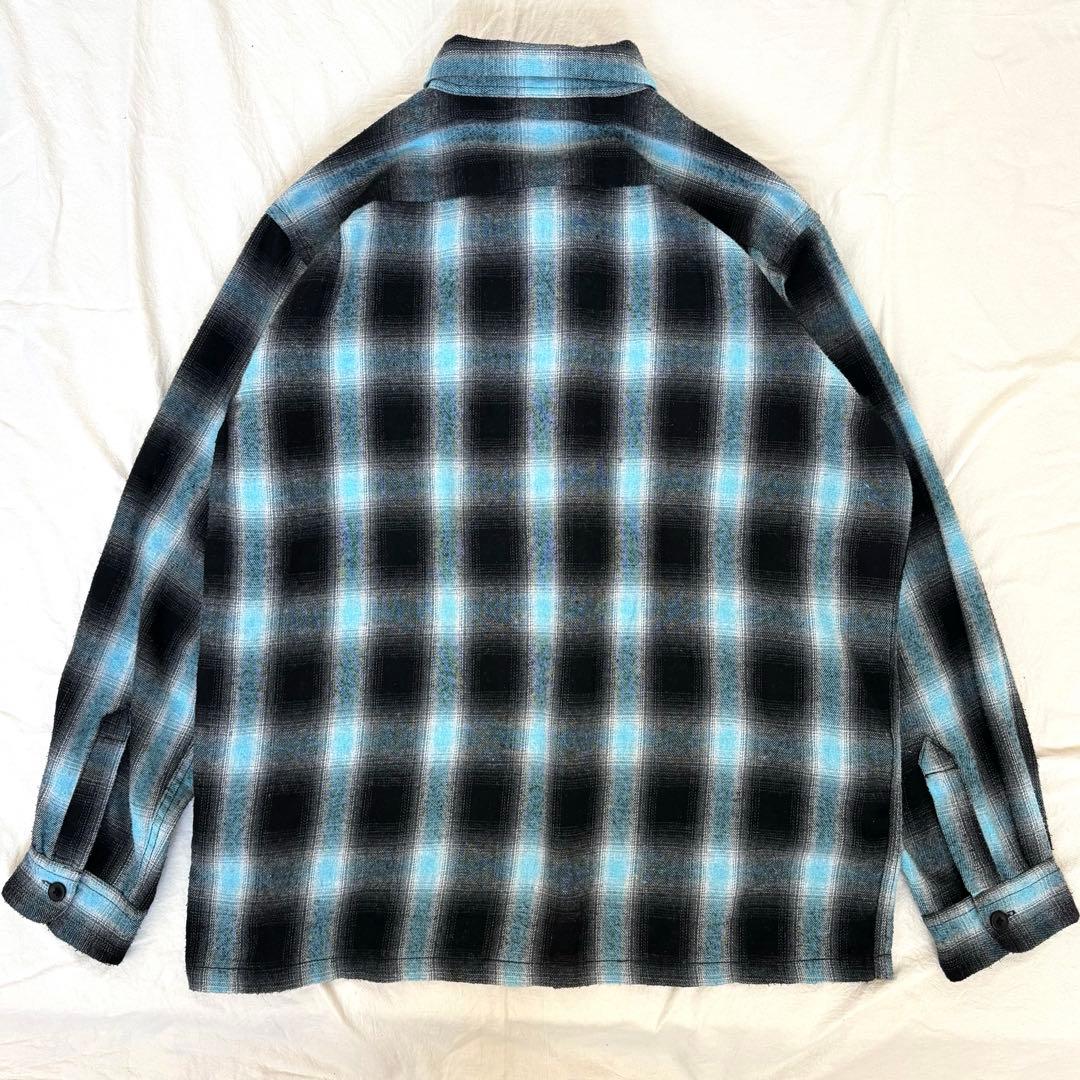 【週末値下】TOWNCRAFT 50's 復刻　オンブレ　オープンカラーシャツ