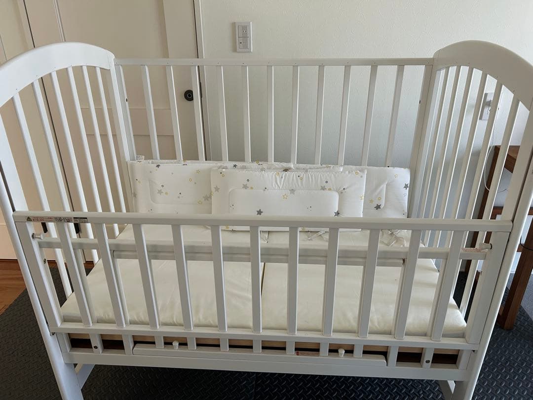 KATOJI ベビーベッド　ハイタイプ　ホワイト