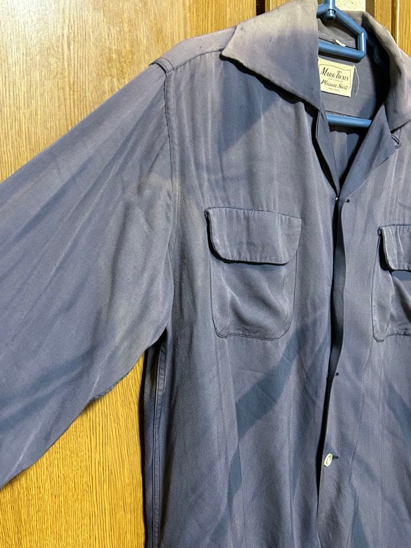 トップス 50s Sun fade rayon gabardine shirt