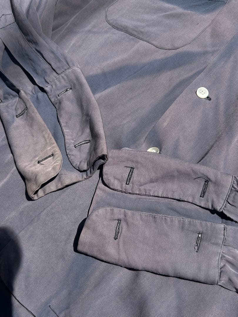 トップス 50s Sun fade rayon gabardine shirt