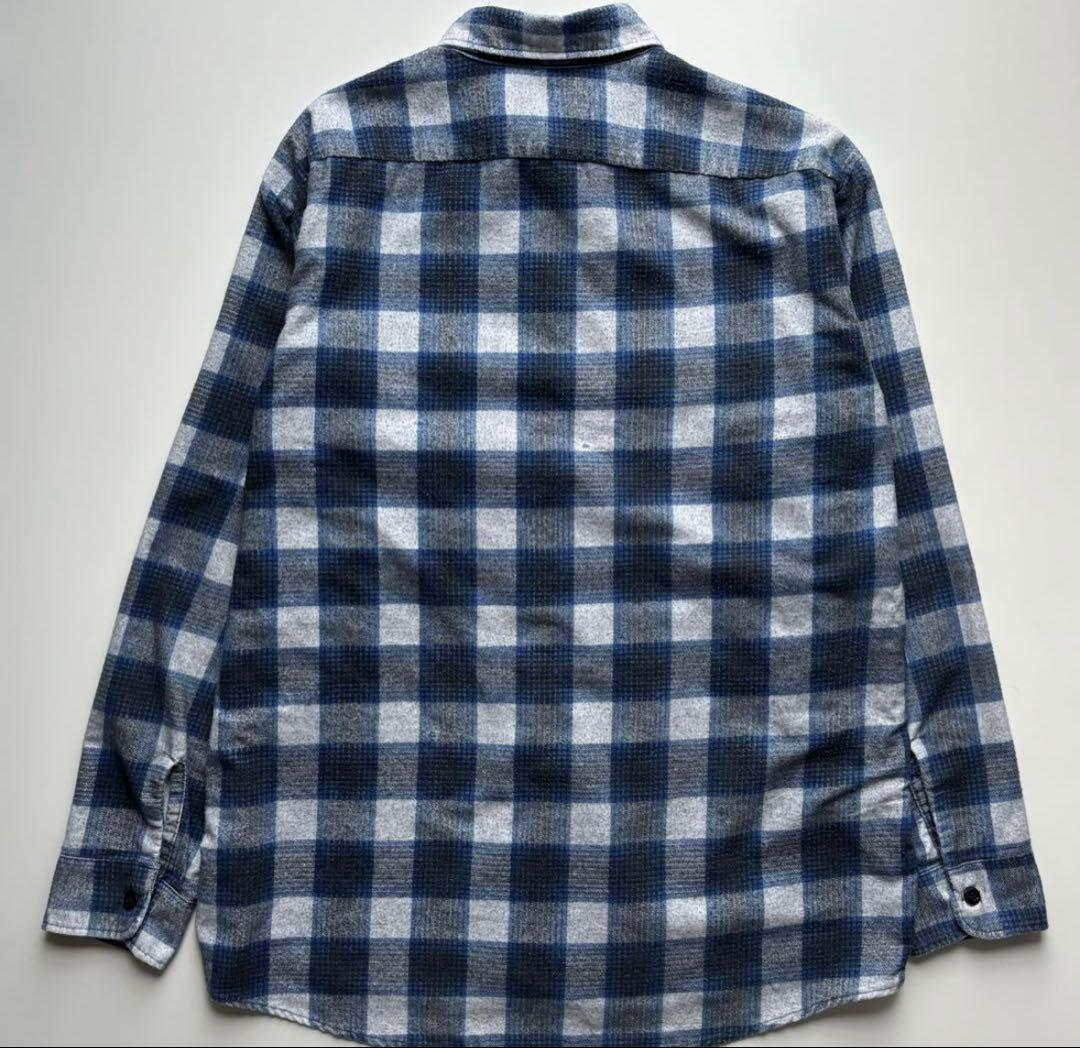 70s Sears カート・コバーン 同型 オンブレ プリント ネルシャツ XL