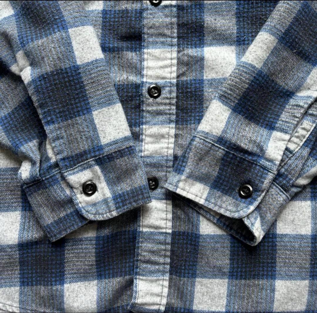 70s Sears カート・コバーン 同型 オンブレ プリント ネルシャツ XL