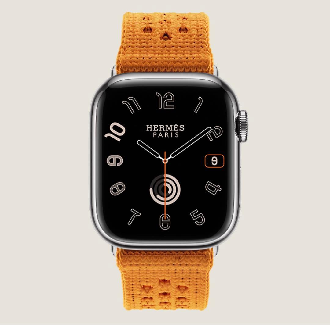 2403 Apple Watch エルメス　トリコ　ナイロン　オレンジ　スポーツ