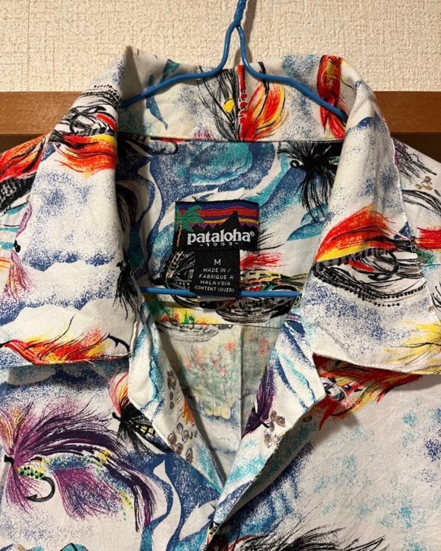 パタロハ　Pataloha パタゴニア　1993　毛針 アロハシャツ　Ｍ