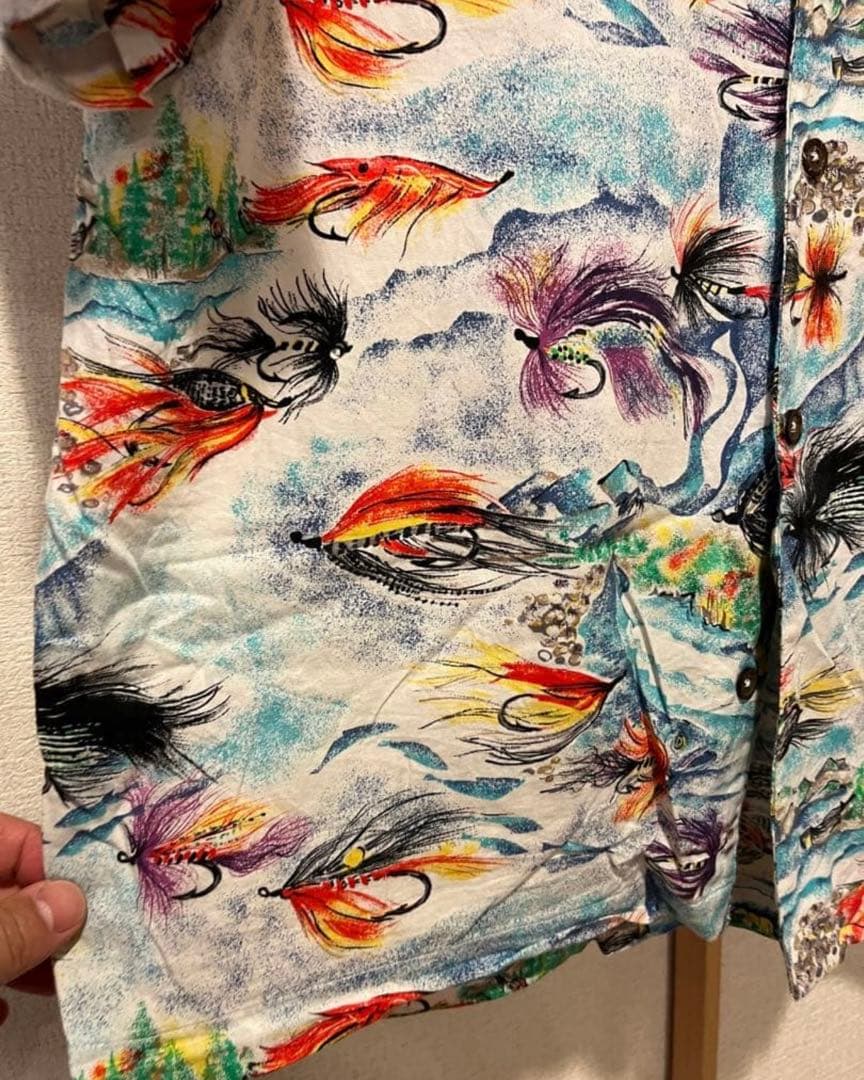 パタロハ　Pataloha パタゴニア　1993　毛針 アロハシャツ　Ｍ