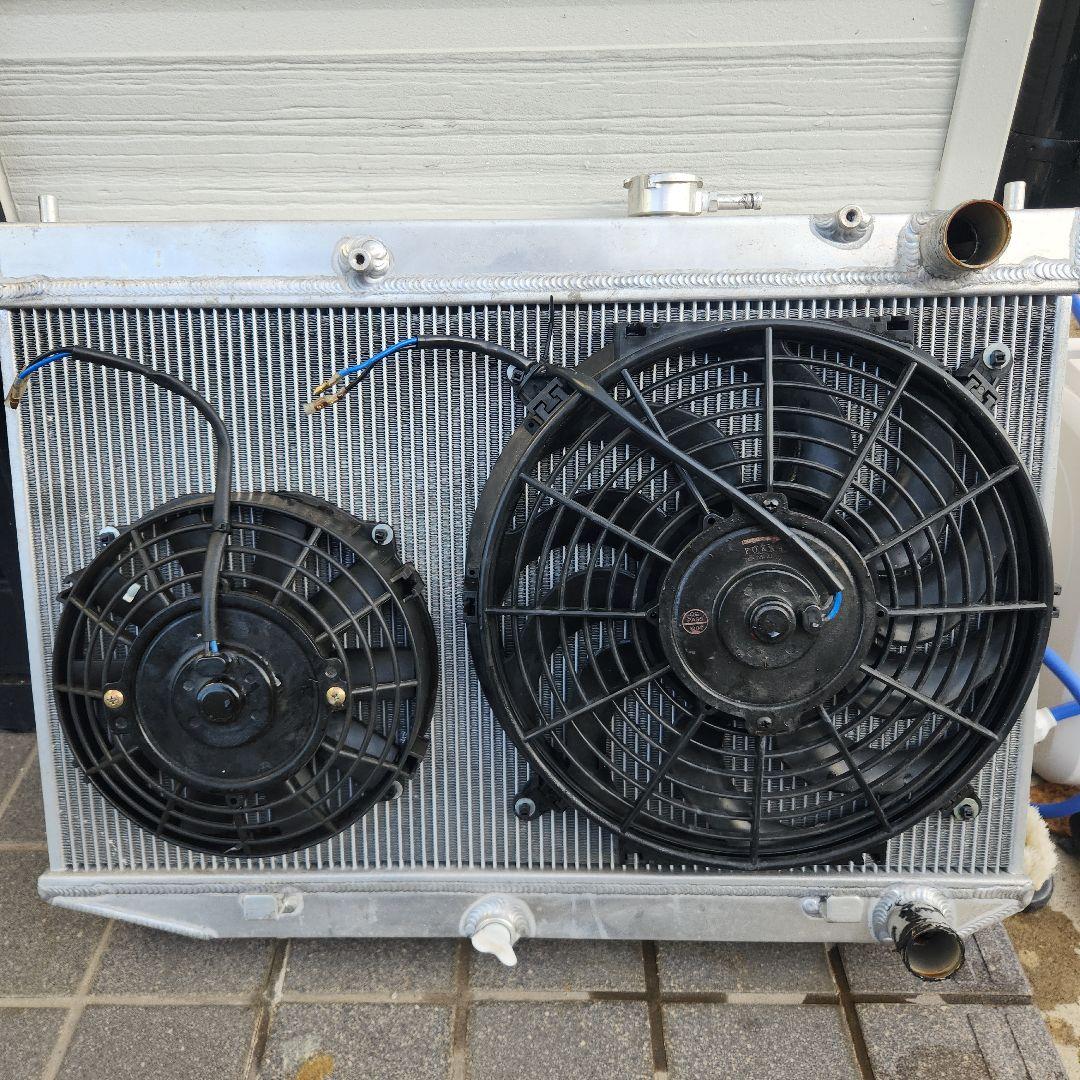 AE86 用　HPI EVOLVE アルミラジエーター 2ファン付き