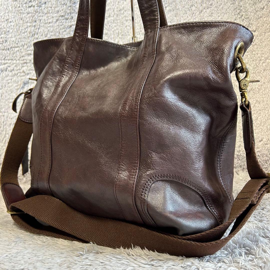 quadro クアドロ　2wayレザートートバッグ　シリアルNo.31153