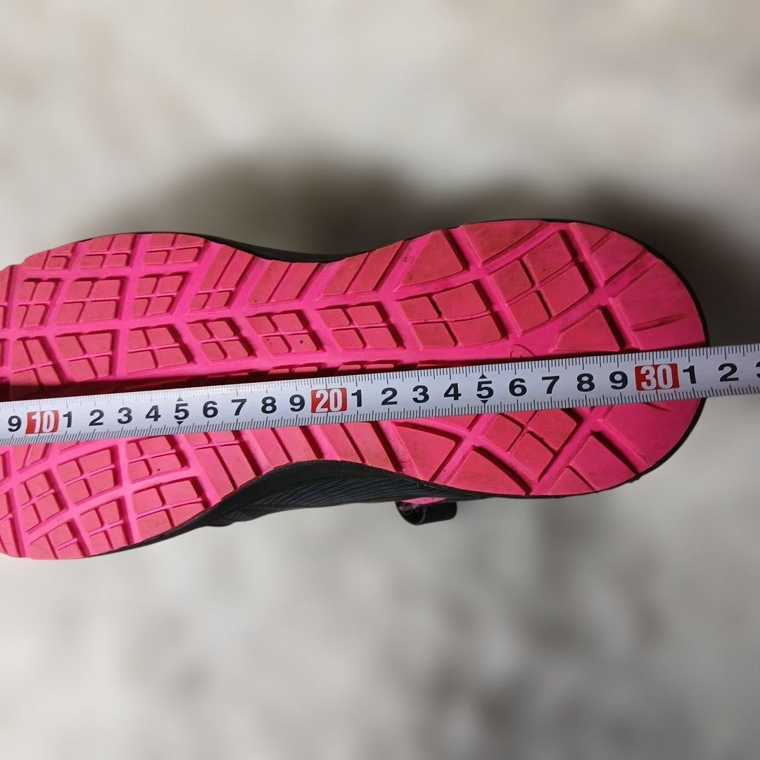 asics ブラック/ピンク ハイカット安全靴