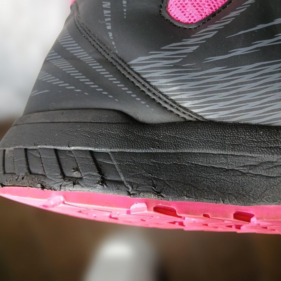 asics ブラック/ピンク ハイカット安全靴