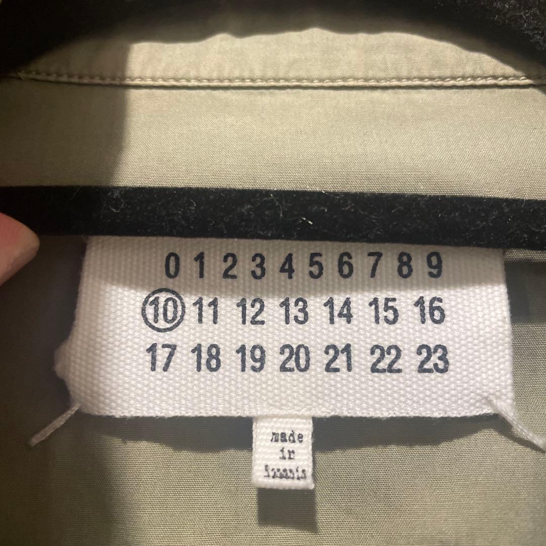 マルジェラ　カーキ コットン 長袖シャツ