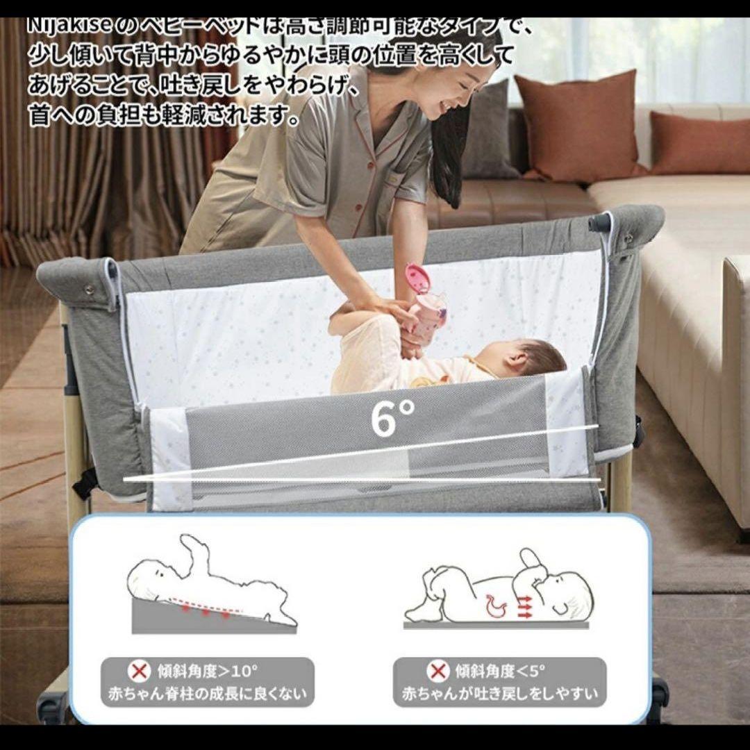 HZDMJ 3WAYベビーベッド 蚊帳・持ち運びバッグ付き