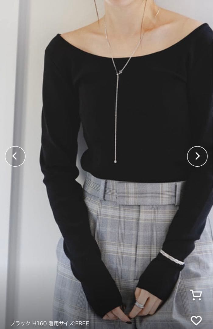 【未使用品】ノーブル '25 現行品　デコルテロングスリーブニット　プルオーバー