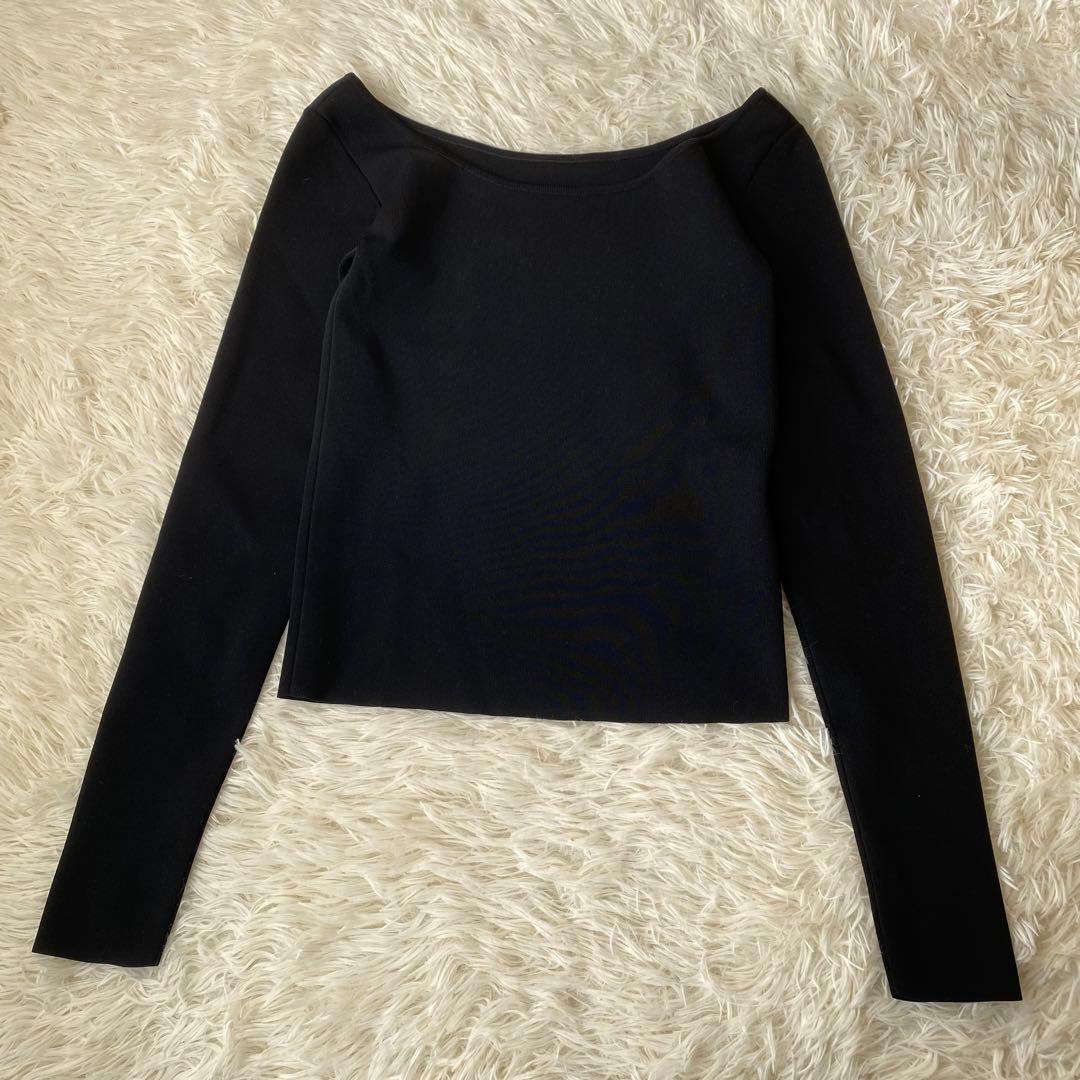 【未使用品】ノーブル '25 現行品　デコルテロングスリーブニット　プルオーバー